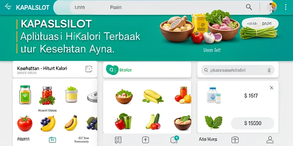 Antarmuka aplikasi KAPALSLOT untuk hitung kalori yang user-friendly.