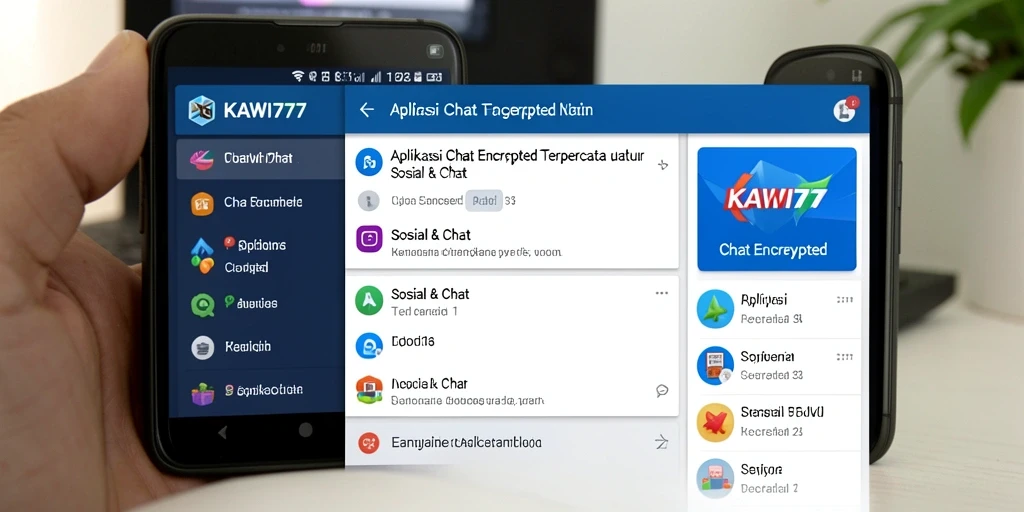 Screenshot utama KAWI777 menunjukkan antarmuka chat yang aman dan intuitif.