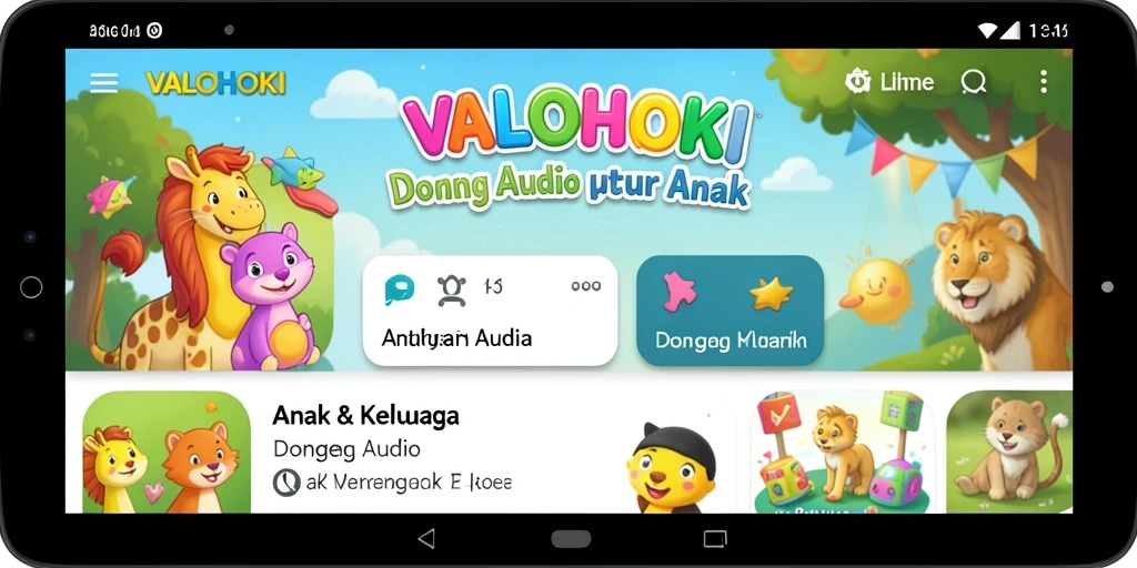 Antarmuka VALOHOKI yang menyenangkan untuk mendengarkan dongeng.