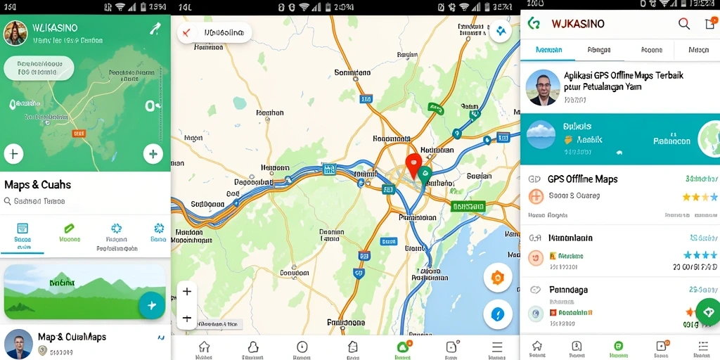 Tampilan antarmuka WJKASINO yang intuitif dan informatif untuk GPS Offline Maps.